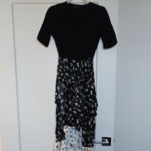 Elegant Black and White Women's Dress
